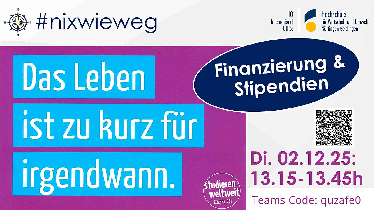 Plakat "Finanzierung und Stipendien"