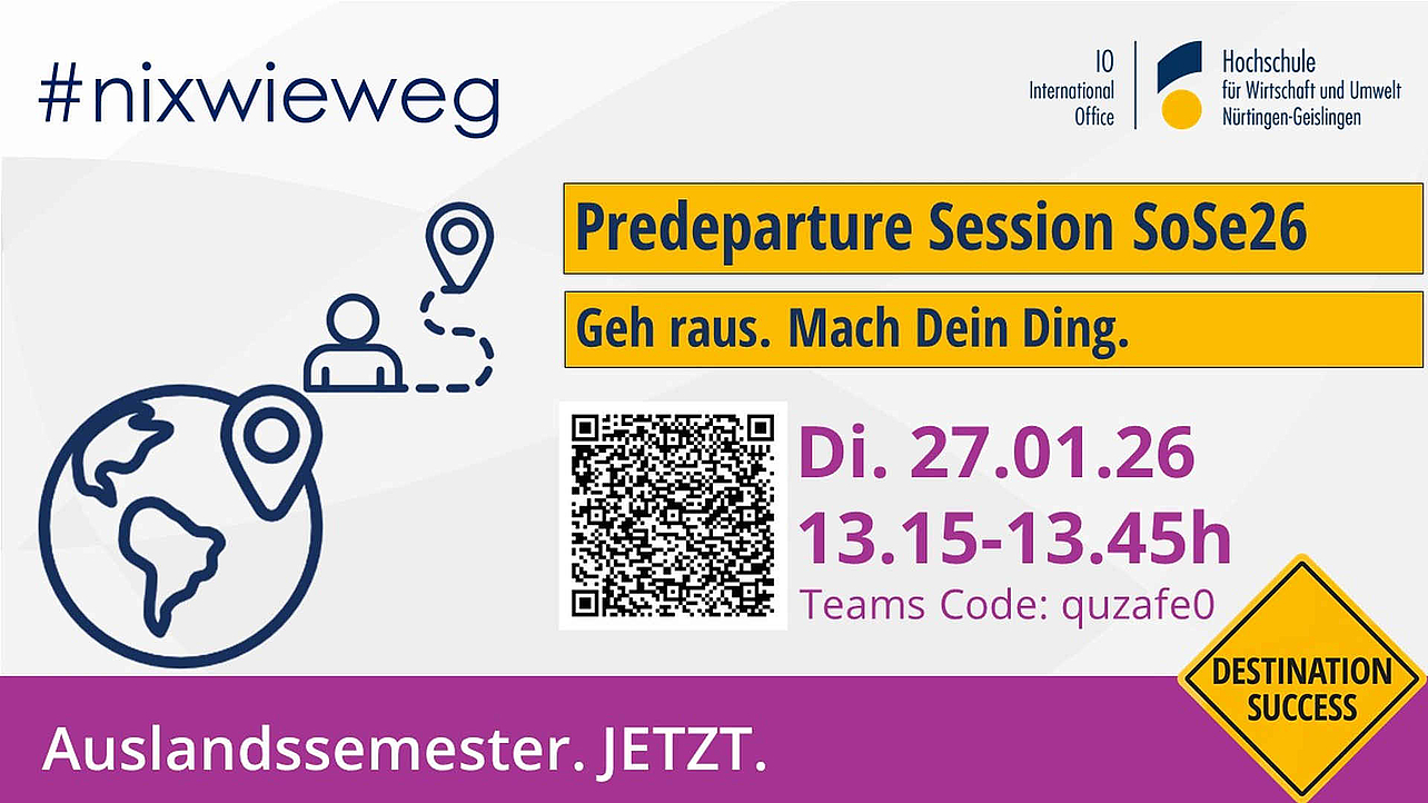 Plakat "Predeparture Session SoSe26
