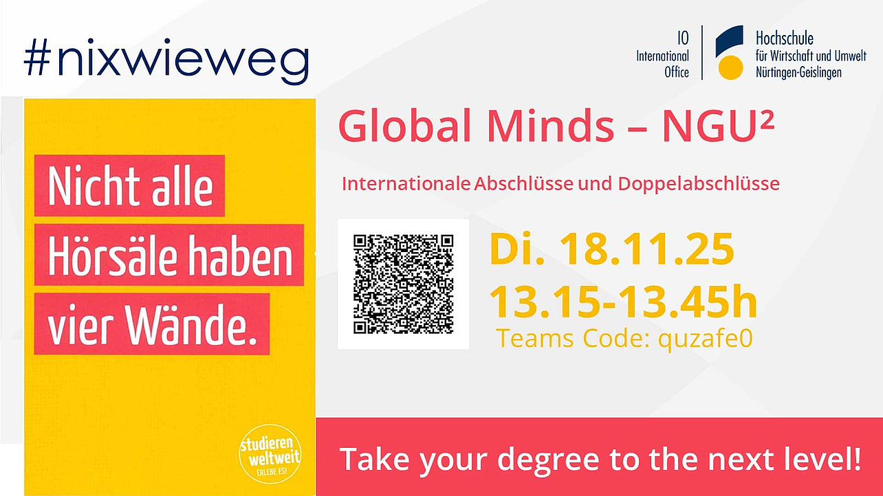 Plakat "#nixwieweg Global Minds"