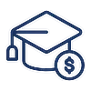 Graduation Hat with Dollar Sign